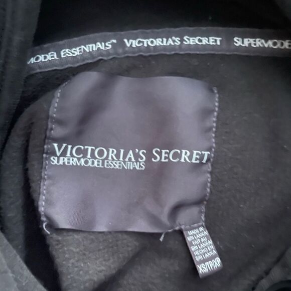 Victoria's Secret Supermodel Essentials gray sweatshirt top button cowl neck XS - Picture 6 of 8